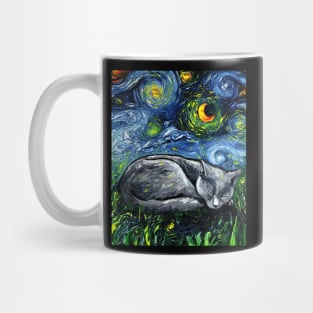 Sleepy Russian Blue Night Mug